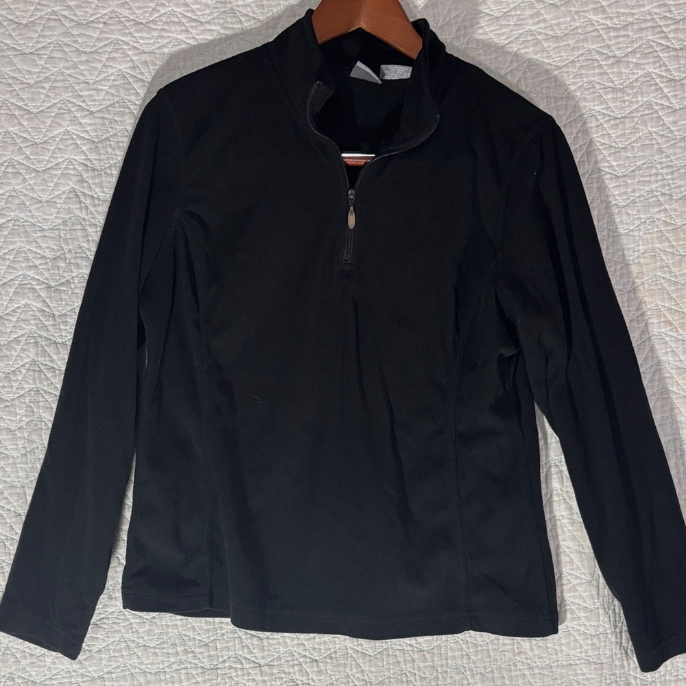 Classic Black Women's Quarter-Zip Sweatshirt